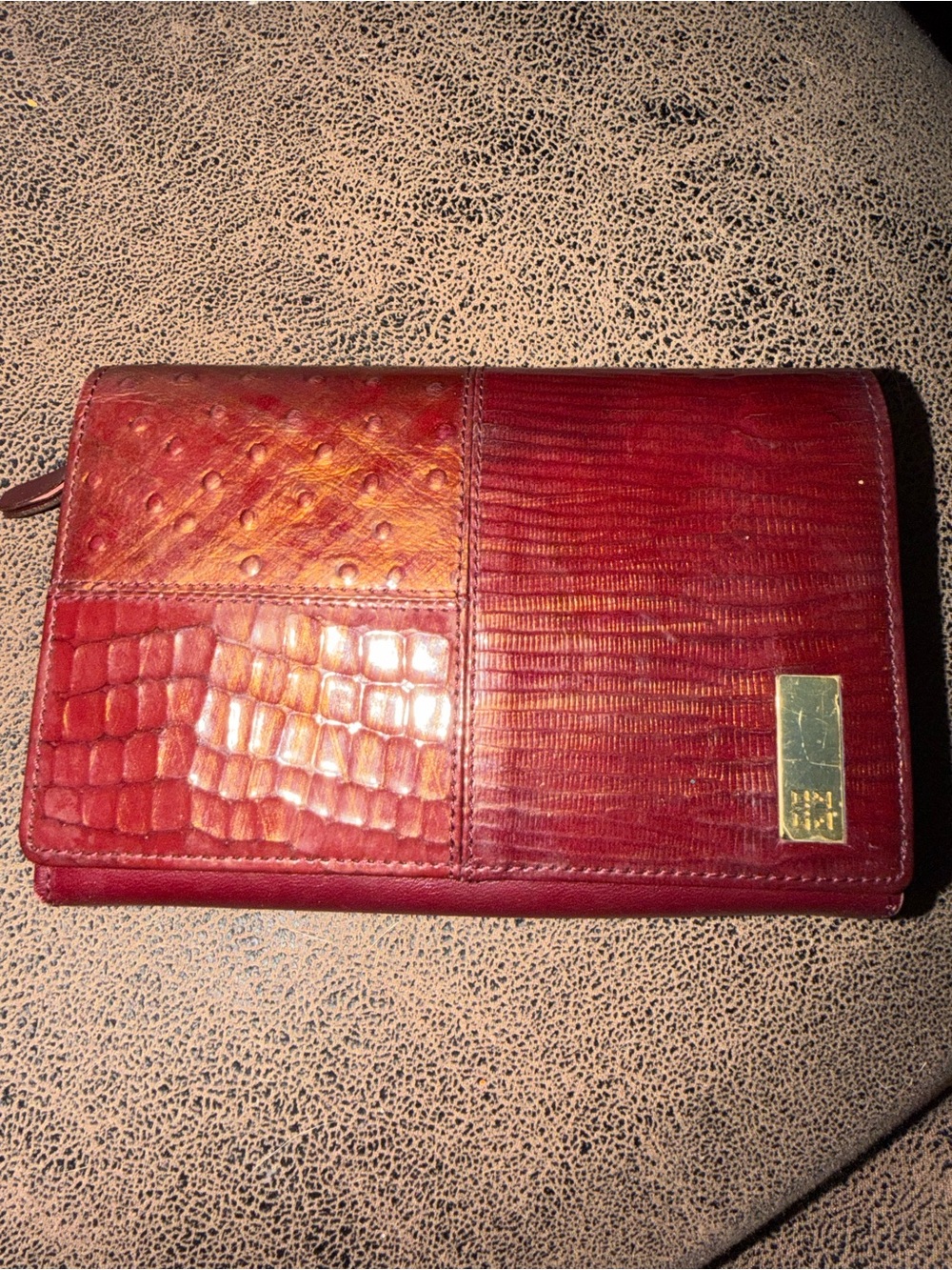 Givenchy Women's Red Patchwork Leather Wallet